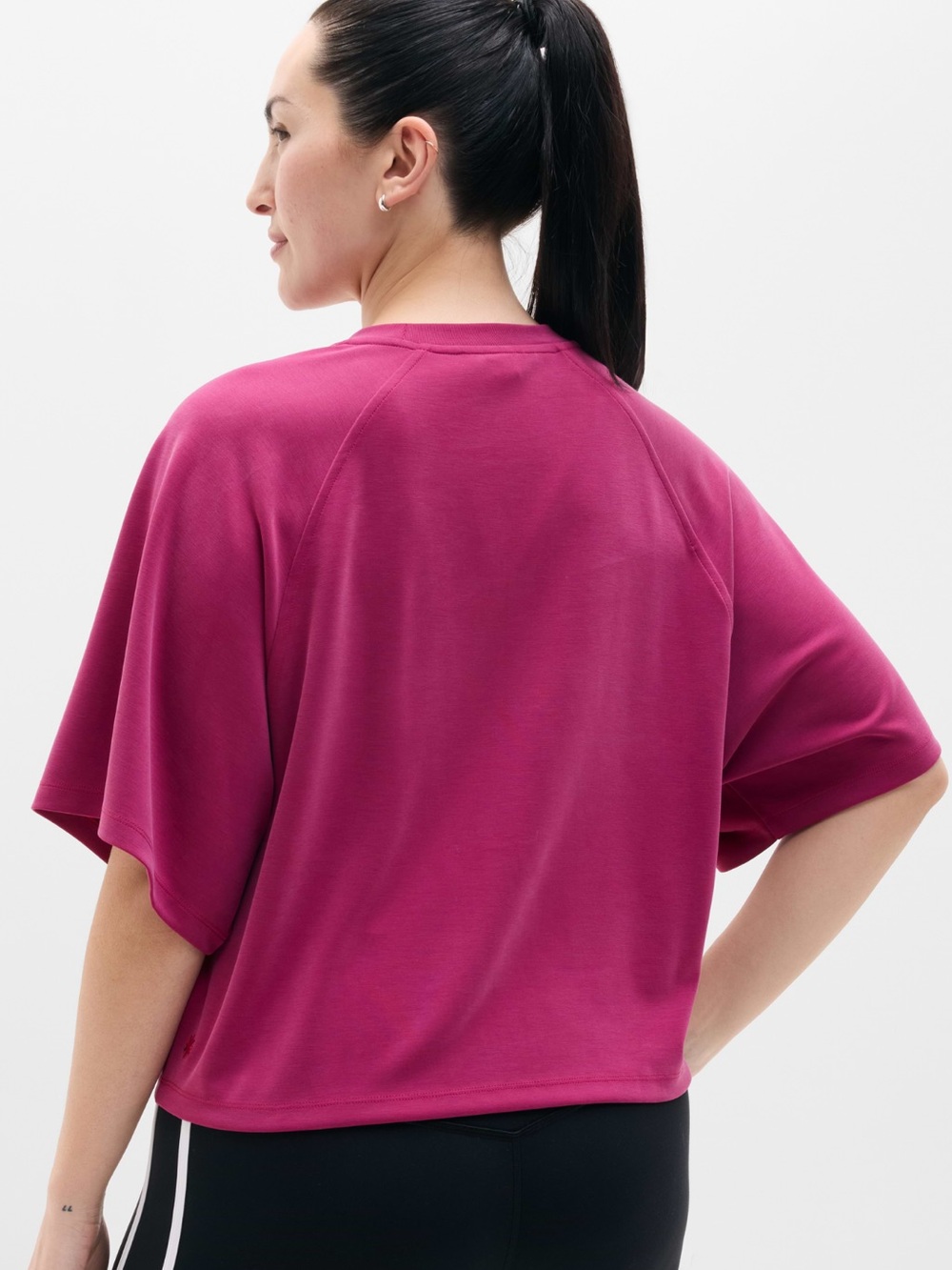 Athleta Seasoft Tee Wildberry View 2